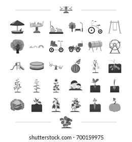 rest, entertainment, care and other web icon in black style., vegetables, fruits, seeds, icons in set collection.