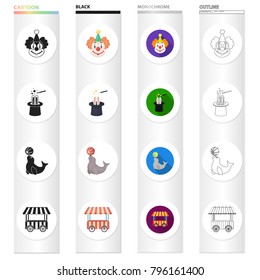 rest, entertainment, circus and other web icon in different style., ice cream, pizza icons in set collection.
