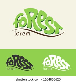 For Rest and Forest logo concept template included colored, black and white version