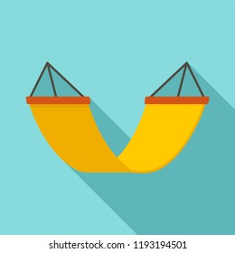 Rest hammock icon. Flat illustration of rest hammock vector icon for web design