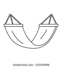 Rest hammock icon. Outline rest hammock vector icon for web design isolated on white background