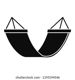 Rest hammock icon. Simple illustration of rest hammock vector icon for web design isolated on white background