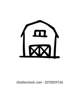 rest house icon in vector. Logotype - Doodle