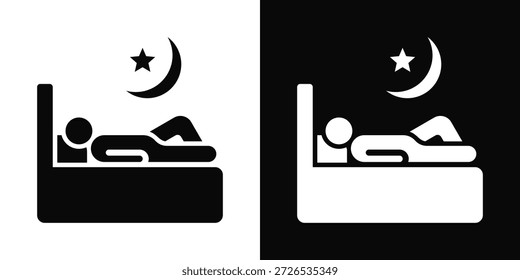 Descansar Ícone Estilo De Plano De Fundo Branco E Preto