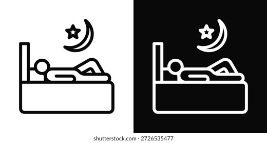Descansar Ícone Estilo De Plano De Fundo Branco E Preto
