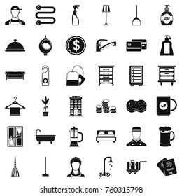 Rest icons set. Simple style of 36 rest vector icons for web isolated on white background