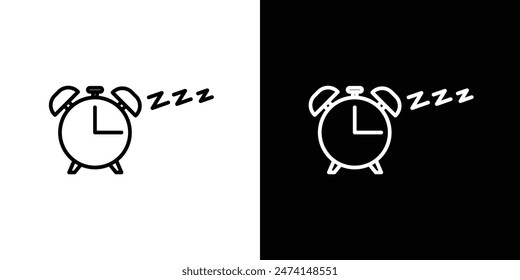 Rest Interval Alarm Feature Icon Set. Snooze Function Vector Illustration.