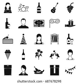Rest in the mall icons set. Simple set of 25 rest in the mall vector icons for web isolated on white background