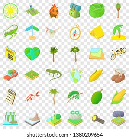 Rest in nature icons set. Cartoon style of 36 rest in nature vector icons for web for any design