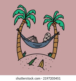 Descanse en el paraíso en verano