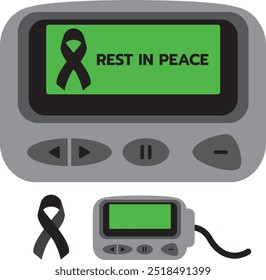 Descanse em Paz clip art, RIP design papel, RIP ilustração