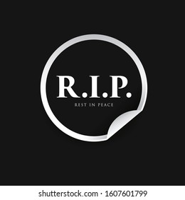 Rest in Peace sign black