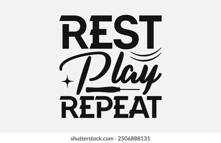 Rest Play Repeat - Labor Day with custom T-shirt designs featuring vibrant illustrations, cartoon clipart, and detailed line art. Perfect for apparel, prints, and more. Instant download available.