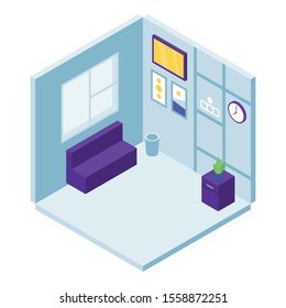 Rest room icon. Isometric of rest room vector icon for web design isolated on white background