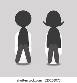 rest room symbol vector on background