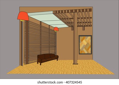 rest room   Vector illustration