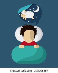 Rest and sheep icon design, vector illustration
