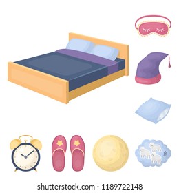 Rest and sleep cartoon icons in set collection for design. Accessories and comfort vector symbol stock web illustration.