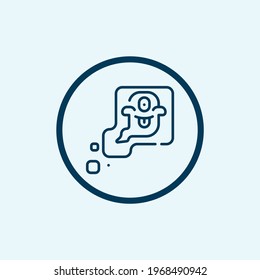 Rest and sleep more icon. Sleeping problems sign. Sleeping disorder, nightmare, sleeplessness pictogram. Medical, healthcare, healthy lifestyle concept. Editable vector illustration in bright colors.