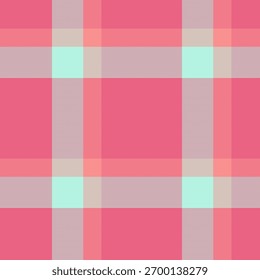 Repouso têxtil verificar sem costura, bela textura xadrez vetor. Listar tartan de plano de fundo do padrão de tela na paleta de cores vermelho e claro.