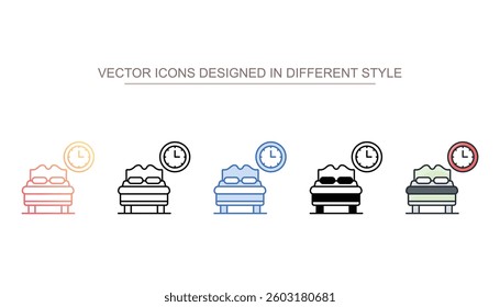 Rest Time icon design with white background stock illustration