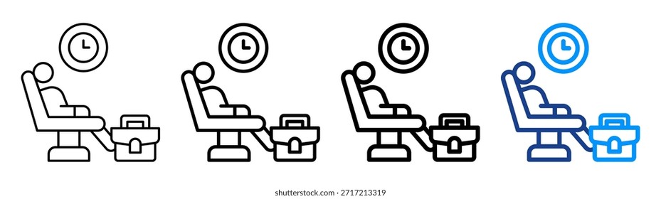 Conjunto de Coletas de Outline Diferente do Ícone de Tempo de Repouso