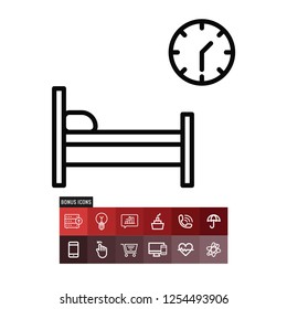 Rest time vector icon