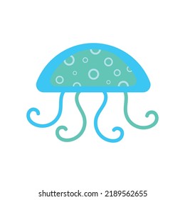 rest vector abstract jellyfish isolated.