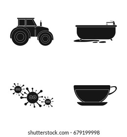 rest, work, medicine and other web icon in black style.tea, liquid, coffee icons in set collection.