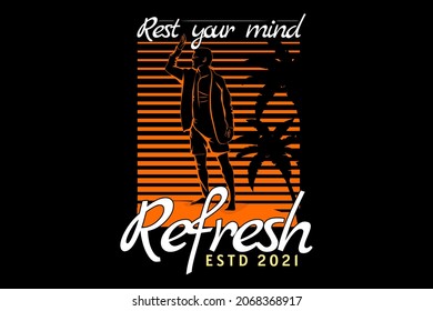 reposar su mente diseño retro