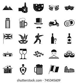 Rest zone icons set. Simple set of 25 rest zone vector icons for web isolated on white background