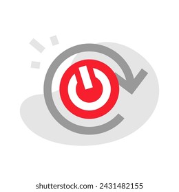 restart app concept illustration flat design vector. simple modern graphic element for empty state ui, infographic, icon