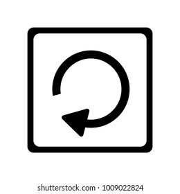 Restart button icon. Looking to the left.