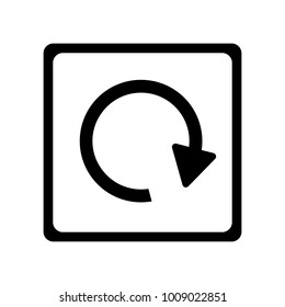 Restart button icon. Looking to the right.