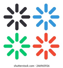 restart icon - colored vector illustration