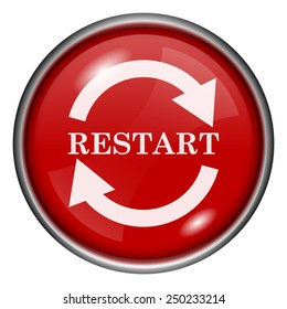 Restart Icon. Internet Button On White Background. 