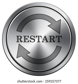 Restart icon. Internet button on white background. EPS10 Vector. 