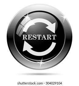 Restart icon. Internet button on white background. EPS10 vector 