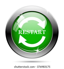 Restart icon. Internet button on white background. EPS10 vector.