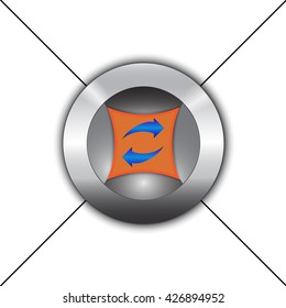 Restart icon. Internet button on white background. 