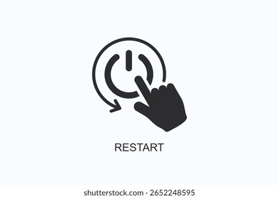 Reiniciar Ilustração De Vetor Isolada De Ícone Ou Logotipo