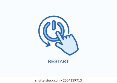 Reiniciar Ilustração De Vetor Isolada De Ícone Ou Logotipo