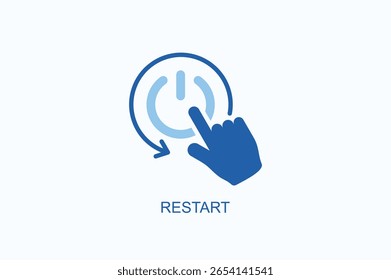 Restart Icon Or Logo Isolated Vector Illustration