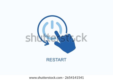 Restart Icon Or Logo Isolated Vector Illustration