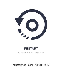 restart icon on white background. Simple element illustration from UI concept. restart icon symbol design.