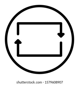 restart icon outline vector design