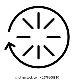 restart icon outline vector design