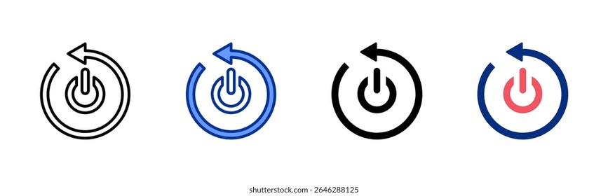 Restart icon sheet multiple style collection