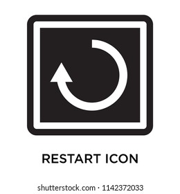 Restart icon vector isolated on white background for your web and mobile app design, Restart logo concept