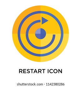 Restart icon vector isolated on white background for your web and mobile app design, Restart logo concept